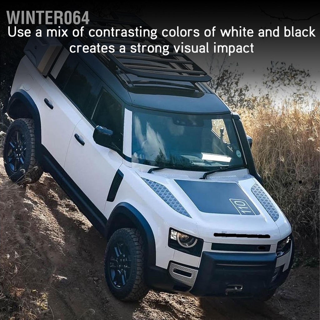 Winter064 Miếng Dán Nắp Ca-pô Trang Trí Động Cơ Phía Trước Phù Hợp Cho Land Rover Defender 110 2020‑2021