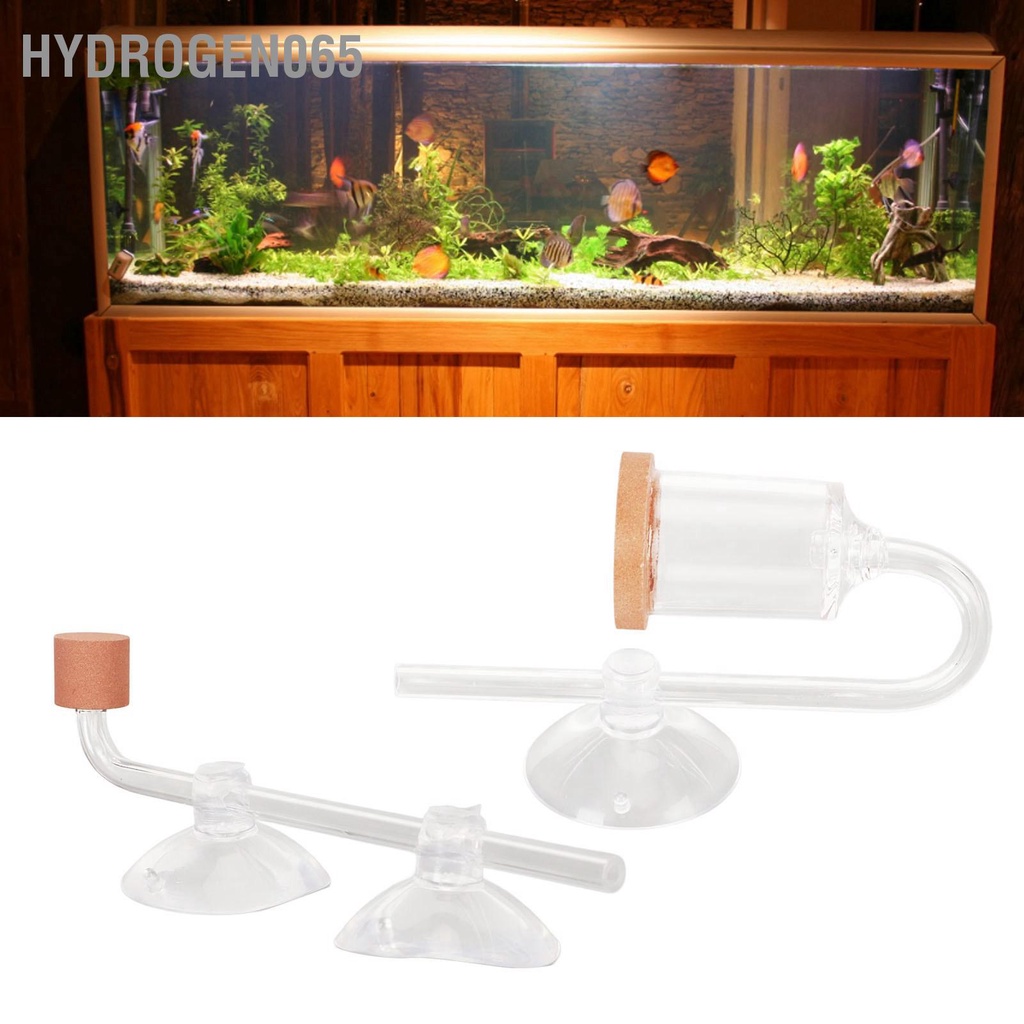 Hydrogen065 Hồ Cá CO2 Khuếch Tán Độc Lập Chức Năng Đếm Bong Bóng Acrylic Trong Suốt Atomizer Cho Bể Vật Có Hoa