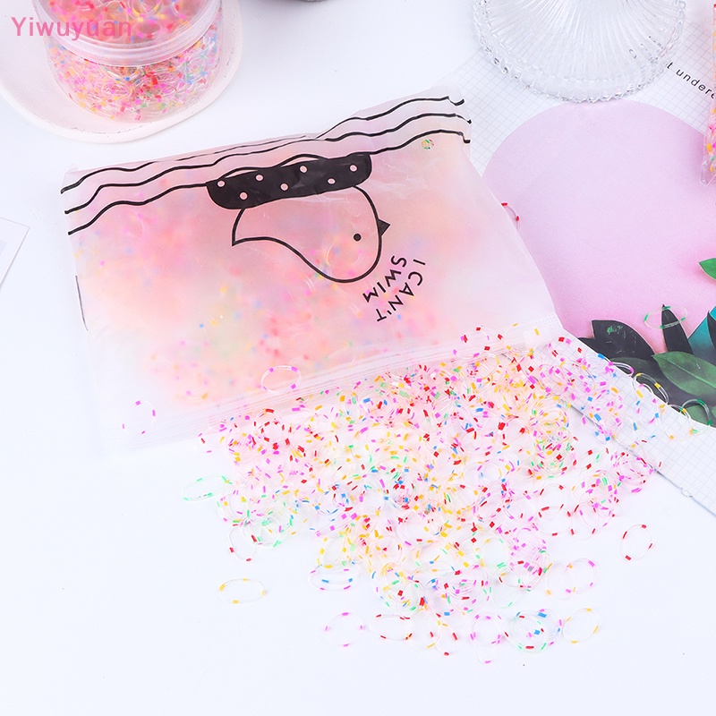 < Yiwuyuan > Set 1000 Dây Thun Buộc Tóc Dùng Một Lần Không Đau Dành Cho Bé Gái