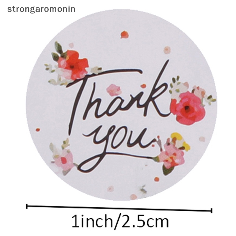 Cuộn 500 Miếng Dán Hình Tròn In Chữ Thank You Độc Đáo Dùng Trang Trí Tiệc Tùng
