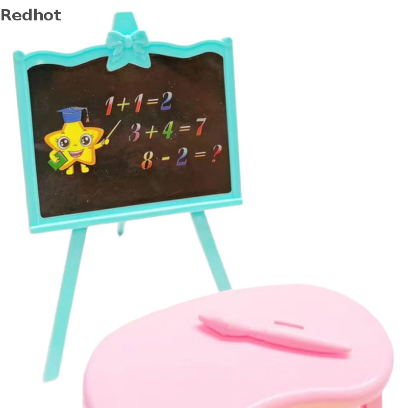 Bộ 4 Bút Chì Bảng Đen Viết Phấn Kích Thước 16cm Trang Trí Nhà Búp Bê