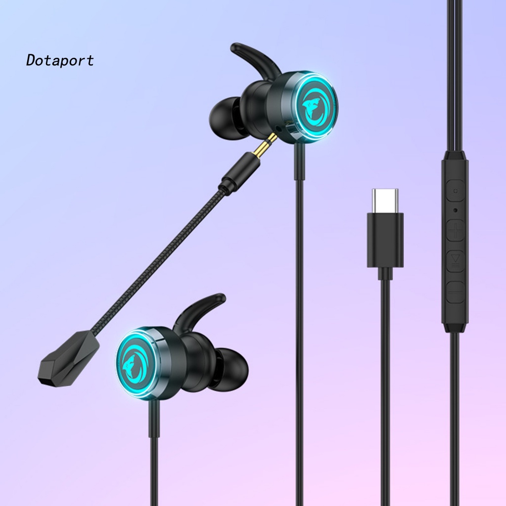 Tai Nghe Nhét Tai KDDT- Cổng Type-C Có Micro Và Đèn RGB Dùng Để Chơi Game