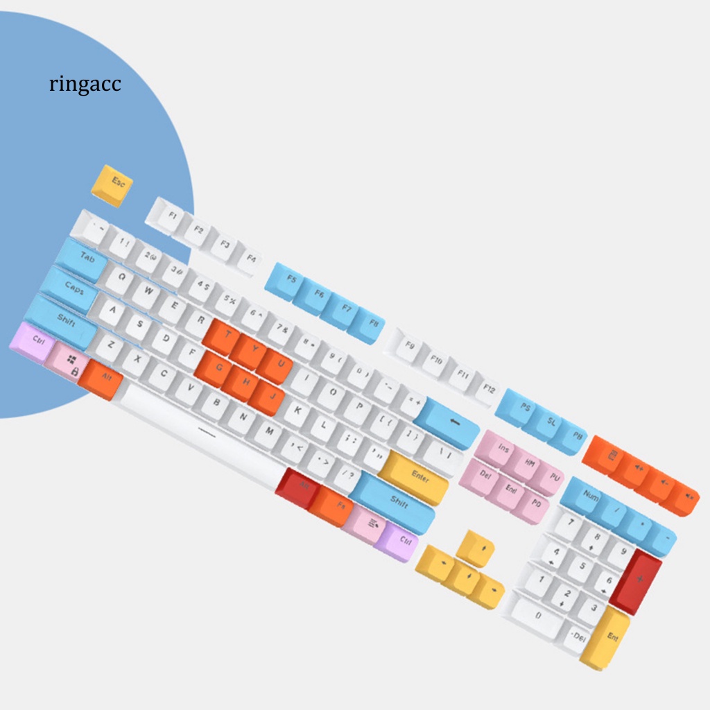 Bộ 108 Nút Bàn Phím Cơ RGA Bằng ABS Màu Trơn Có Đèn Nền Thông Dụng