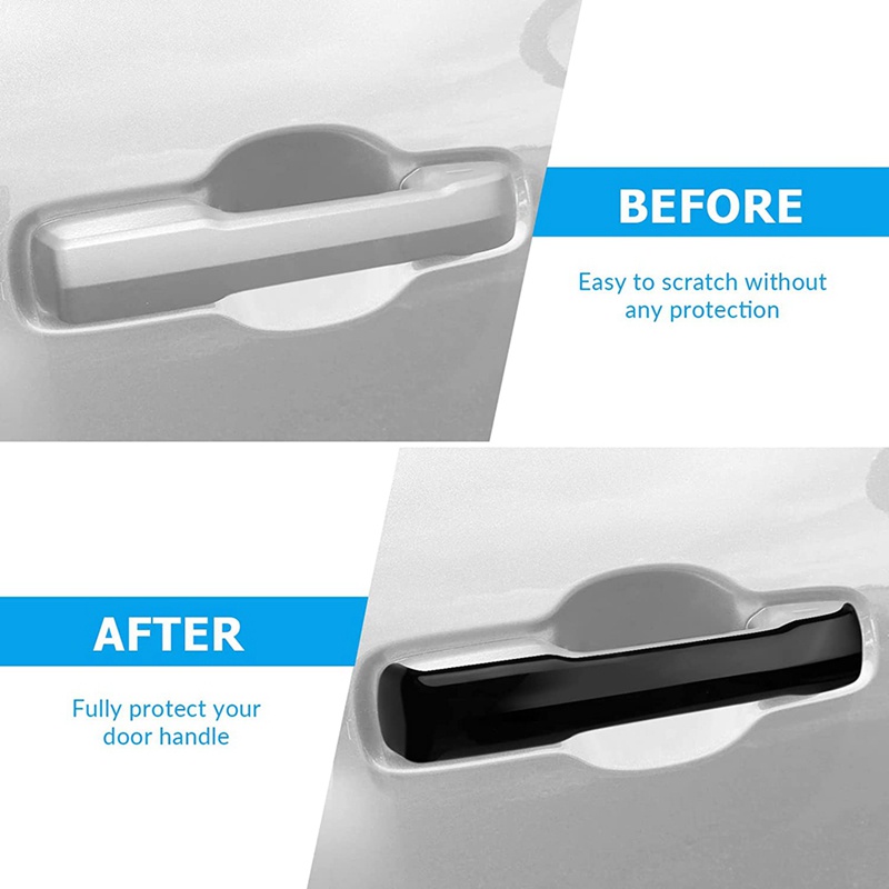 Viền Bọc Tay Nắm Cửa Bên Ngoài Màu Đen Cho Toyota Tundra 2022-2023