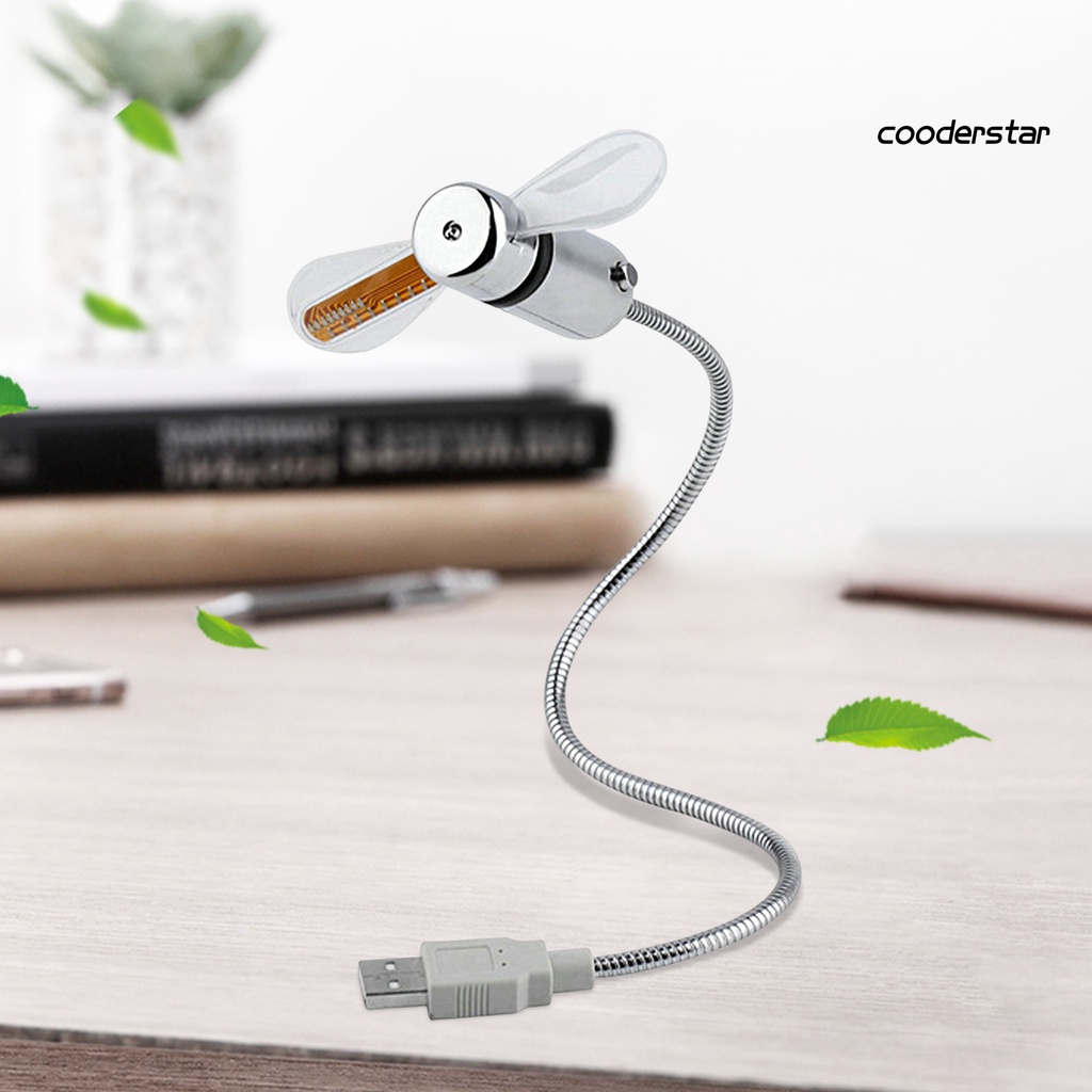 Quạt Điện Cầm Tay Có Đồng Hồ Dạ Quang Cổng USB Bằng ABS