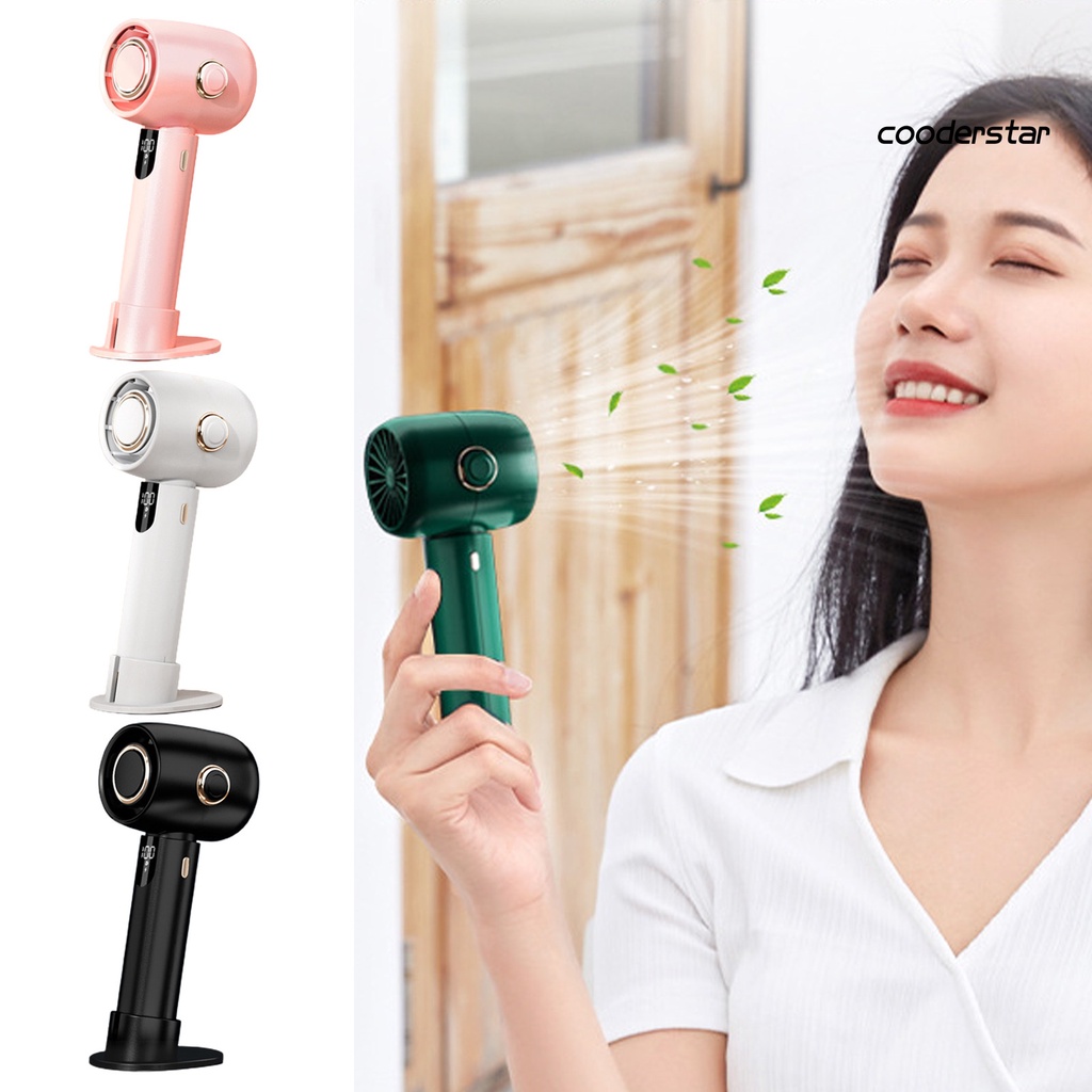 Quạt Điện Cầm Tay Không Cánh Tần Số Thấp Với 5 Chế Độ Điều Chỉnh Tiếng Ồn Có Đèn LED Hiển Thị Điện Áp