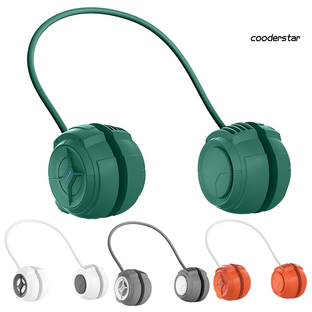 1 Bộ Quạt Đeo Cổ Không Cánh 3 Tốc Độ Gió Thấp 7 Màu Sắc Tiếng Ồn Rảnh Tay Dùng Ngoài Trời