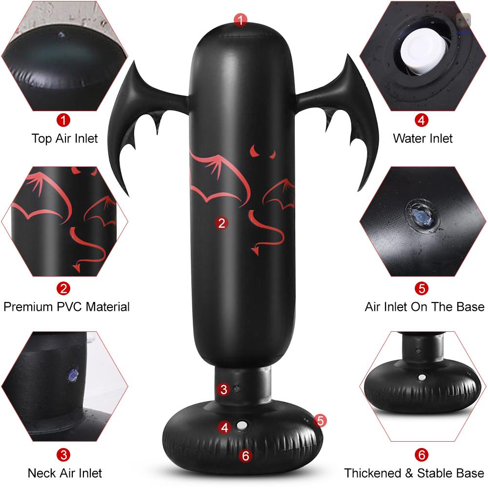 Túi Tập Đấm Bốc Bơm Hơi Tiện Lợi 5.2ft