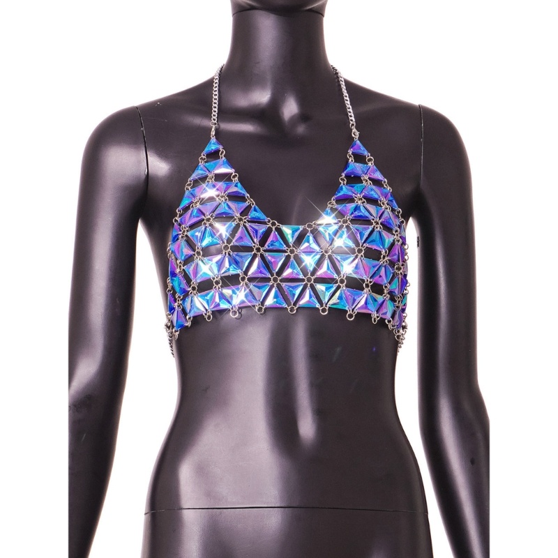 Áo Ngực Dây Xích Đính Đá Lấp Lánh Thời Trang Mùa Hè Quyến Rũ Cho Nữ