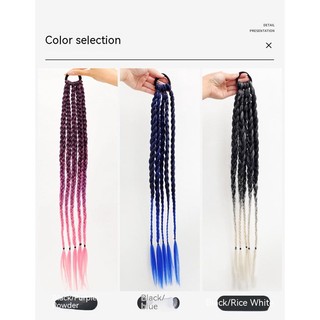 Kẹp Tóc Bện Ruy Băng Màu Gradient Độc Đáo