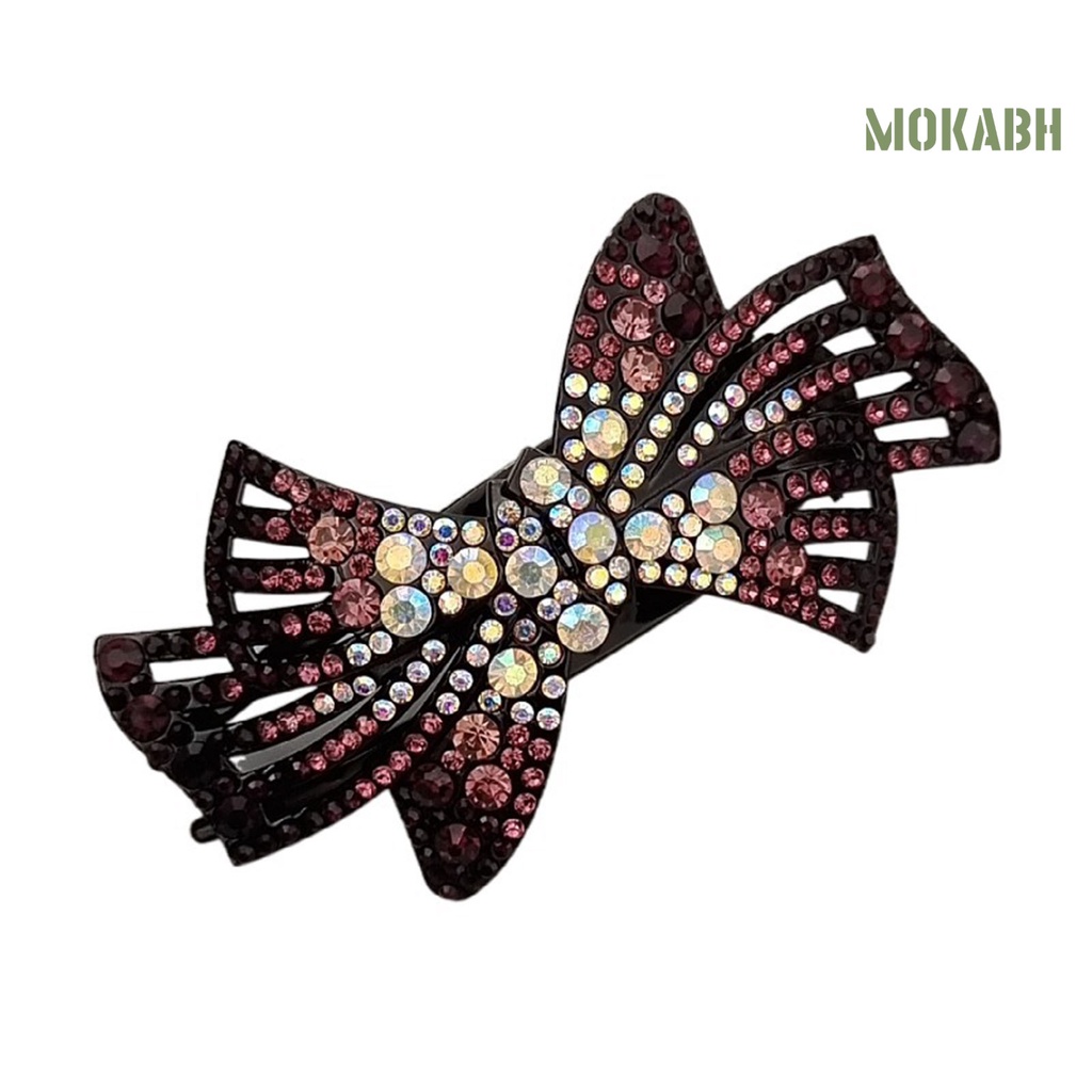 Kẹp Tóc Hình Nơ Đính Đá Lấp Lánh Thời Trang