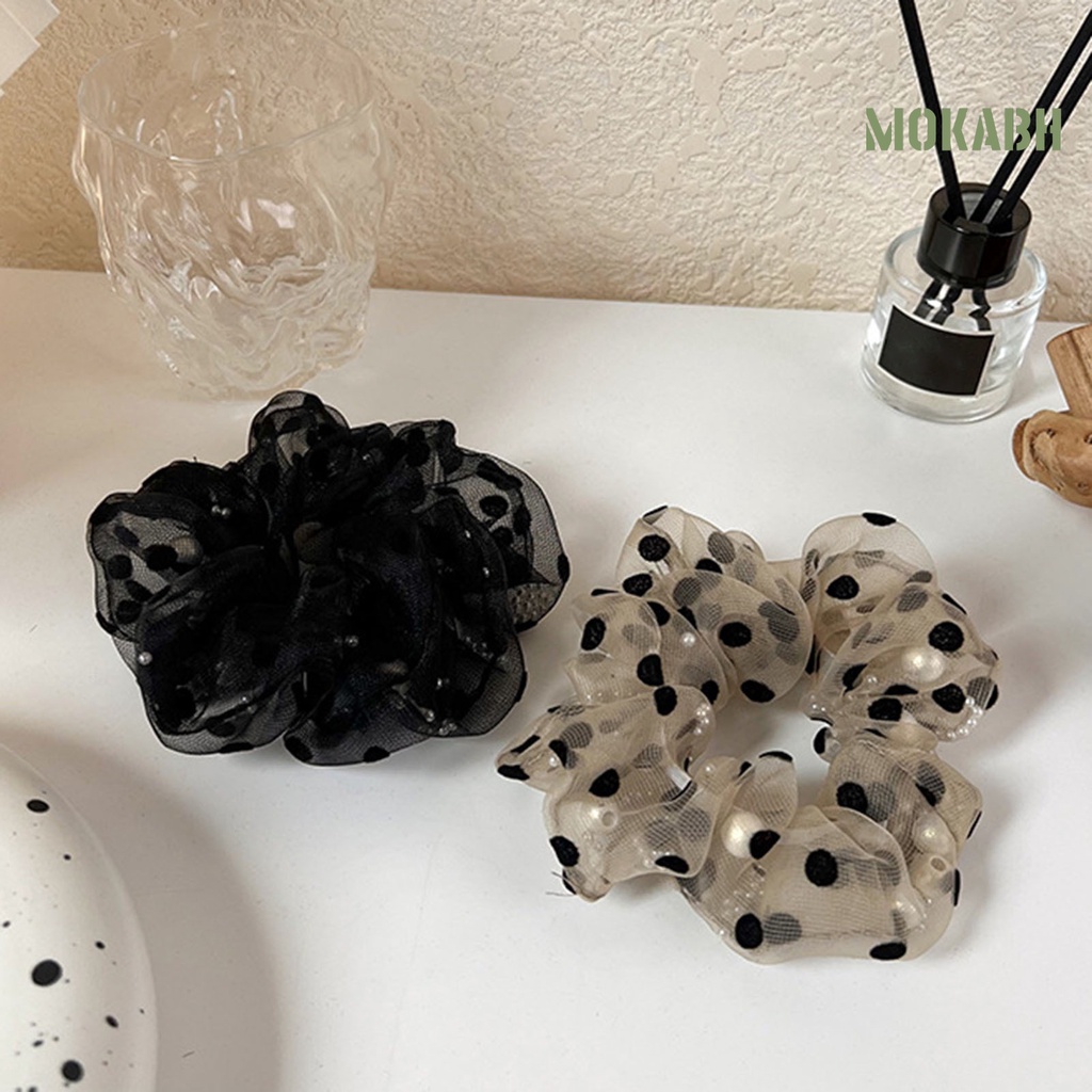 Dây Cột Tóc Co Giãn Đính Ngọc Trai Nhân Tạo Thời Trang Dành Cho Nữ