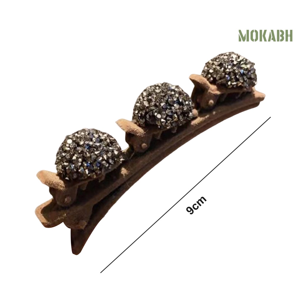 Kẹp Tóc Hai Lớp Đính Đá Hình Trái Tim Thanh Lịch