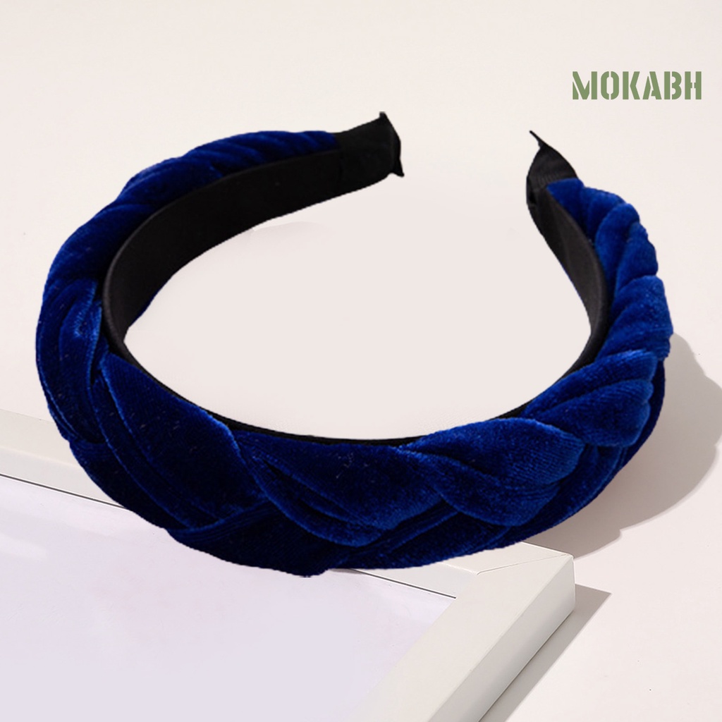 Băng Đô Thắt Nút Bằng Xốp Chống Trượt Màu Sắc Trơn Phong Cách Hàn Quốc Dành Cho Nữ