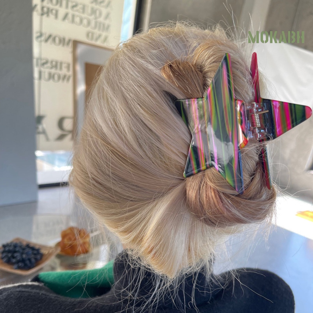 Kẹp Tóc Hình Ngôi Sao Màu Sắc Tươi Sáng Phong Cách Đơn Giản Ngọt Ngào Cho Nữ