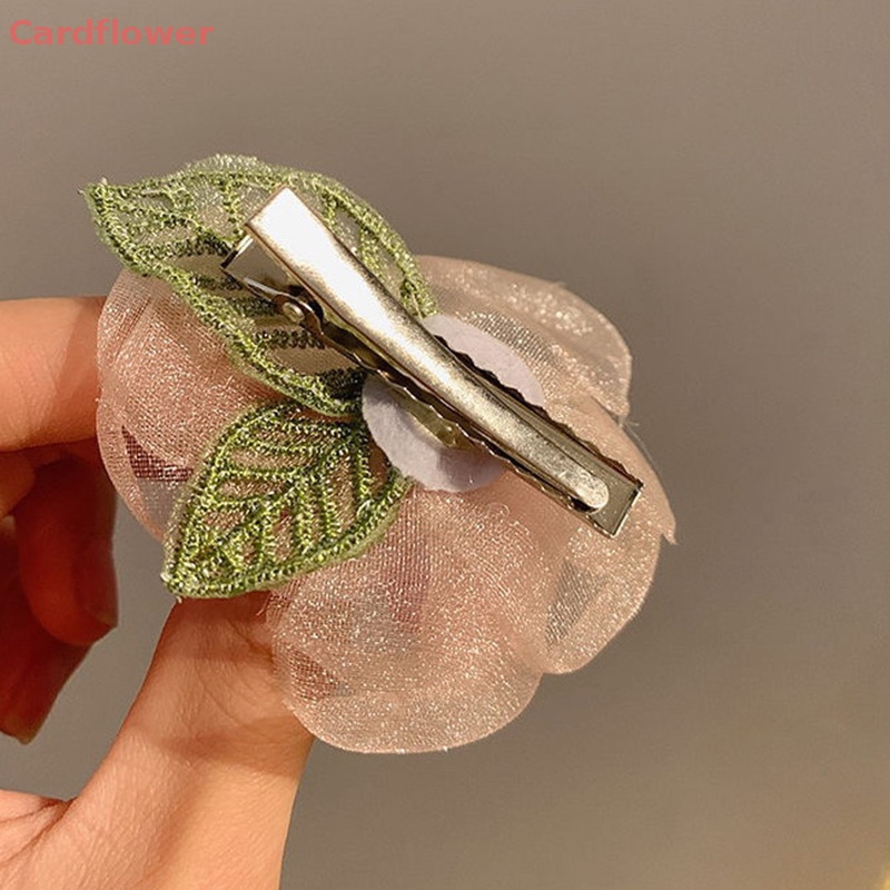 Dây Buộc Tóc Vải Lưới Hình Hoa Hồng Thời Trang Cho Nữ