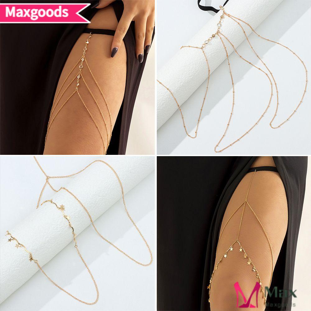 Dây Xích Đeo Chân Nhiều Lớp MAXG|Phụ Kiện Cơ Thể Bikini Màu Sắc Gợi Cảm Cho Nữ