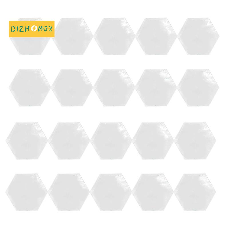 Bộ 20 Thẻ Nhựa Hình Lục Giác Màu Trong Suốt Dùng Để Trang Trí Tiệc Cưới
