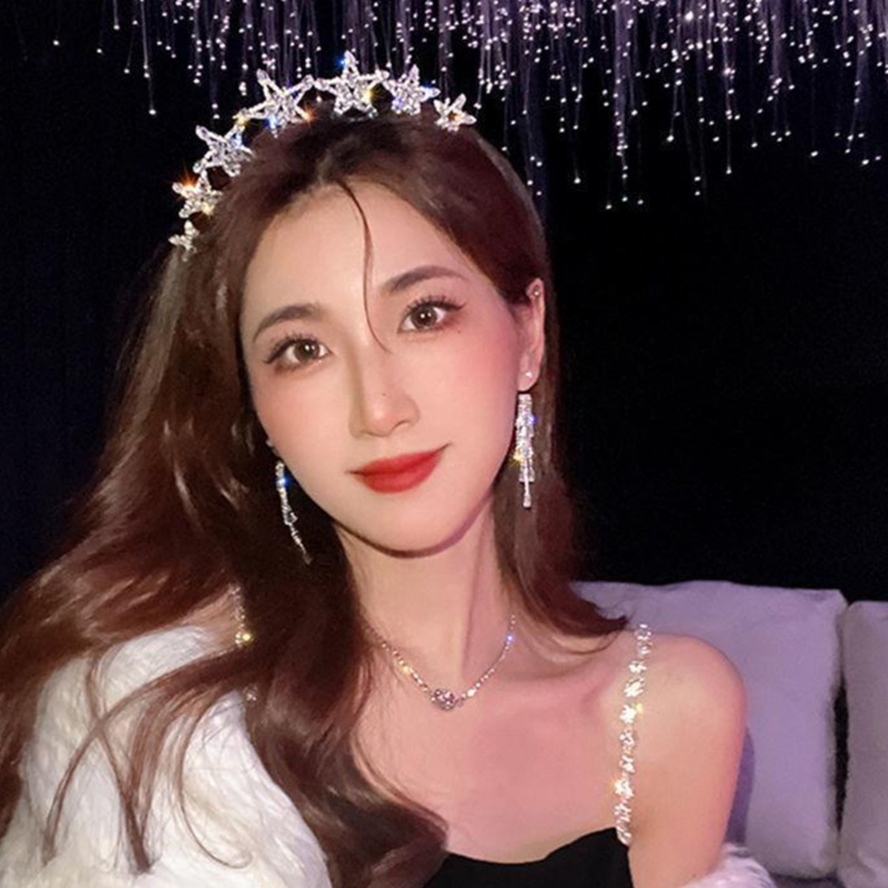 Cài Tóc Hình Ngôi Sao Đính Đá Phong Cách Vintage