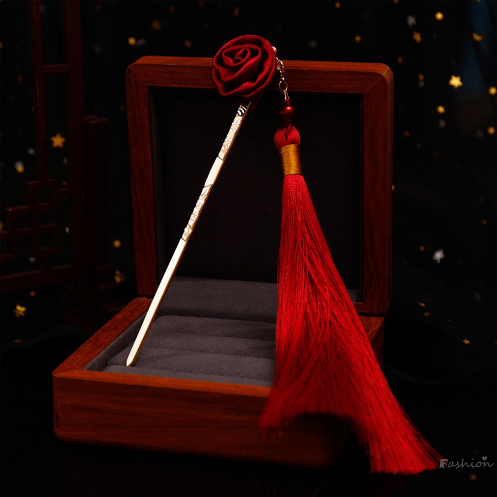 Bộ Bông Tai Cài Tóc Trung Hoa Đính Nơ Bằng Kim Loại Thanh Lịch Cho Cô Dâu