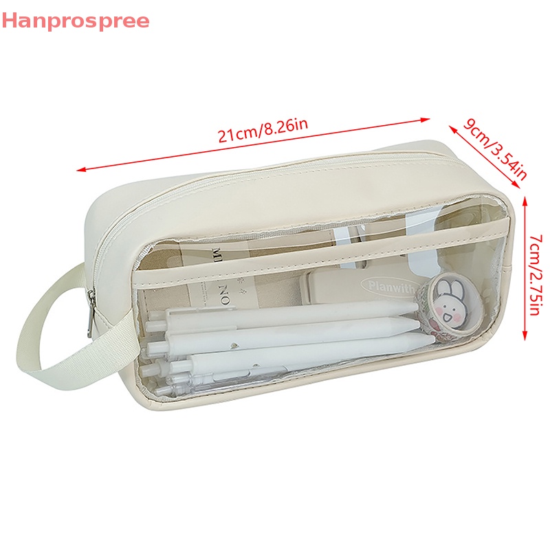 Hanprospree > Túi Đựng Bút Trong Suốt Chống Thấm Nước Sức Chứa Lớn Phong Cách INS