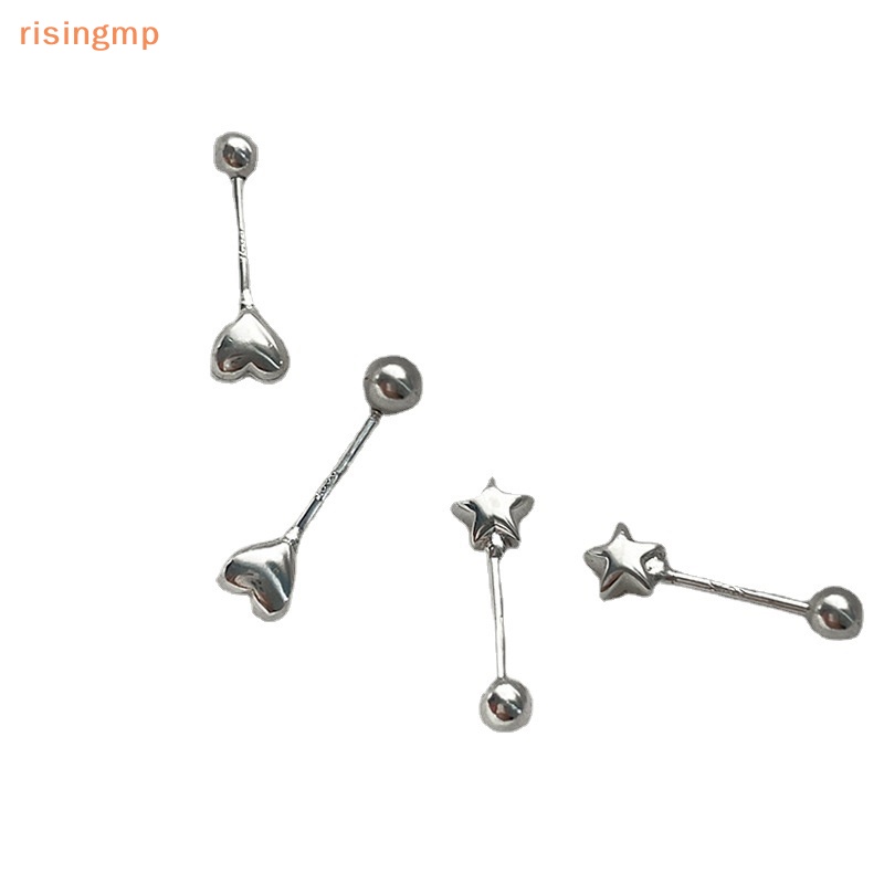 1 Đôi Bông Tai Hình Trái Tim Ngôi Sao Xương / Xoắn Ốc Thời Trang Cho Nữ