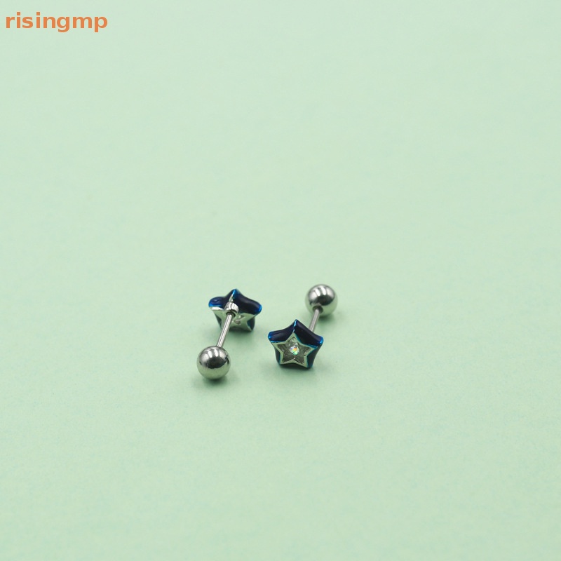 1 Đôi Bông Tai Hình Hoa Ngôi Sao Đính Đá Zircon Dễ Thương Cho Nữ