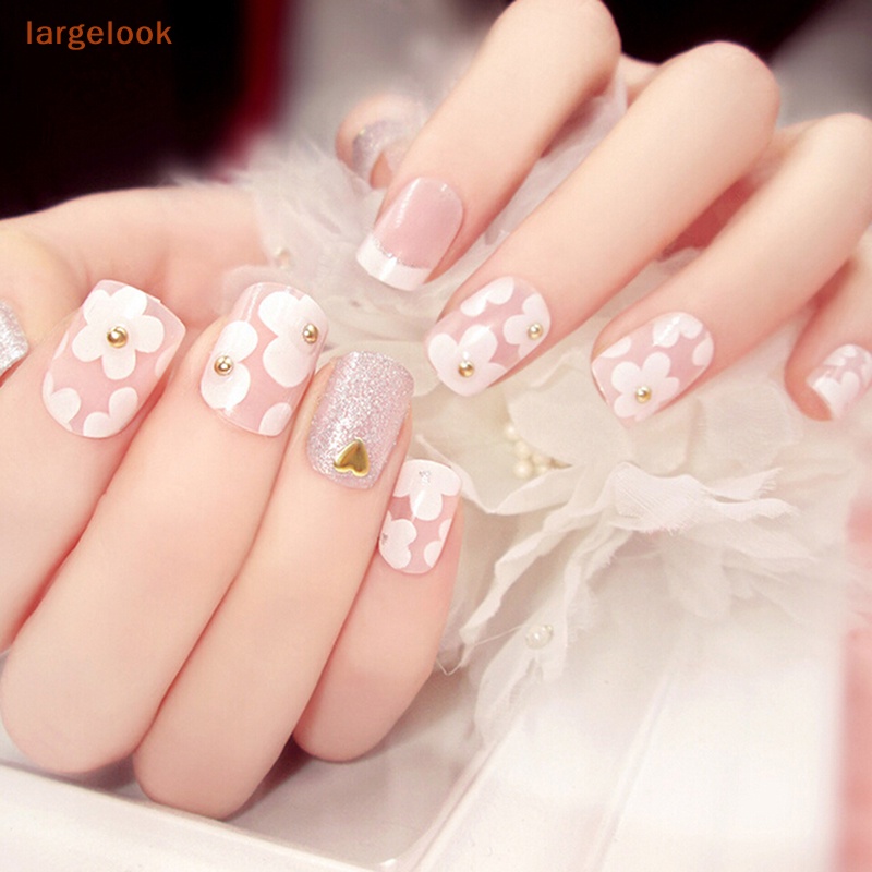 Bộ 24 Móng Tay Giả Acrylic Toàn Diện Phong Cách Pháp