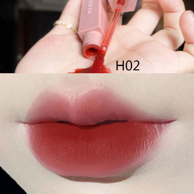 Son kem lì Herorange Mềm Mịn Như   nhung Nhung Chống Thấm Nước Chống Khô Môi Lâu Trôi