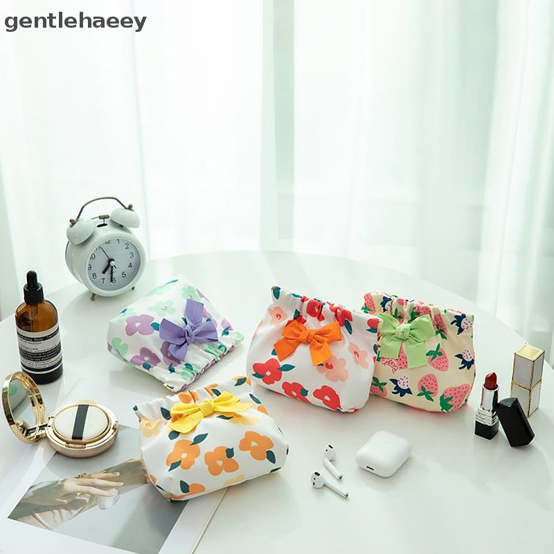 Gent Ins Túi Đựng Mỹ Phẩm Thẻ Tai Nghe Thẻ Son Môi Tự Động Đóng Sắp Trang Sức Đi Du Lịch EN