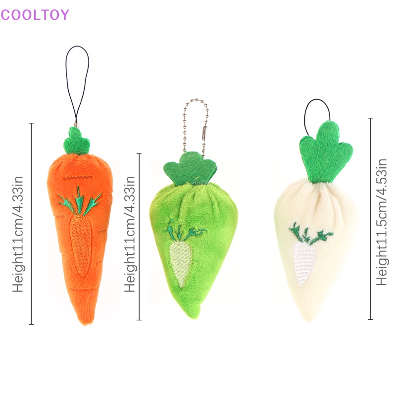 Móc Khóa Hình Củ Cà Rốt Hoạt Hình Nhồi Bông Dễ Thương