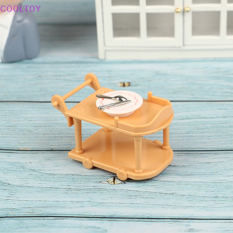 1 Mô Hình Xe Đẩy Em Bé Phục Vụ Nhà Bếp Tỉ Lệ 1: 12 Trang Trí Nhà Búp Bê