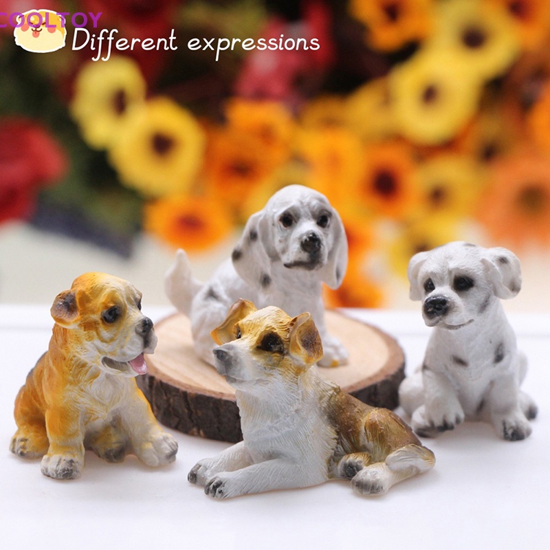Cooltoy Mô Hình Cún Cưng Mini Bằng Nhựa resin Trang Trí Tiểu Cảnh Sân Vườn