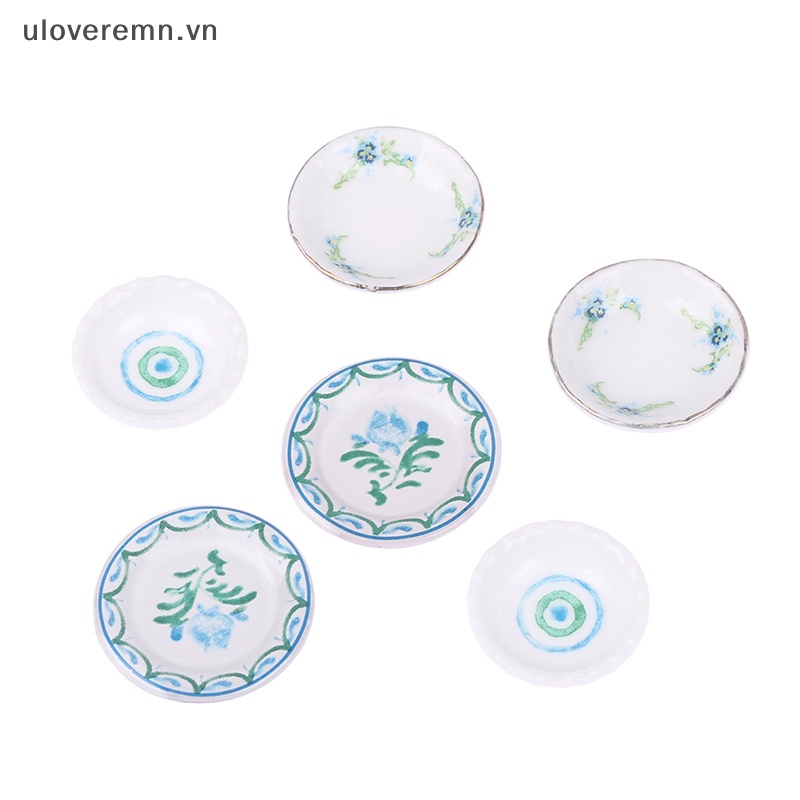 Set 2 Dĩa Thức Ăn Tỉ Lệ 1: 12 Dùng Để Trang Trí Nhà Búp Bê