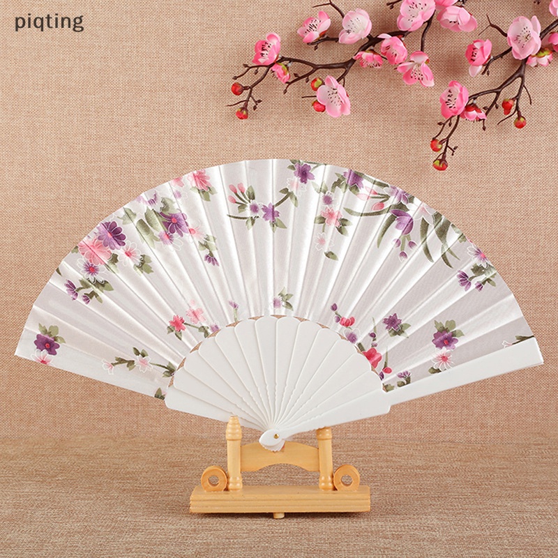 Quạt Xếp Bằng Vải Bóng Phong Cách Trung Hoa Cổ Điển