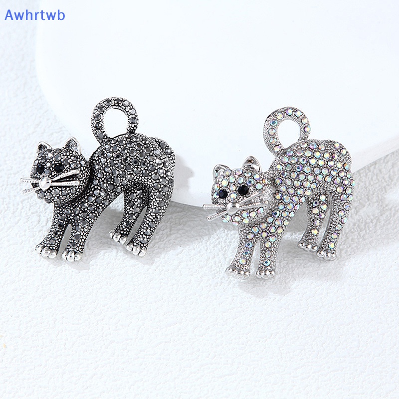 Trâm Cài Áo Hình Mèo Đính Đá Thời Trang Mới