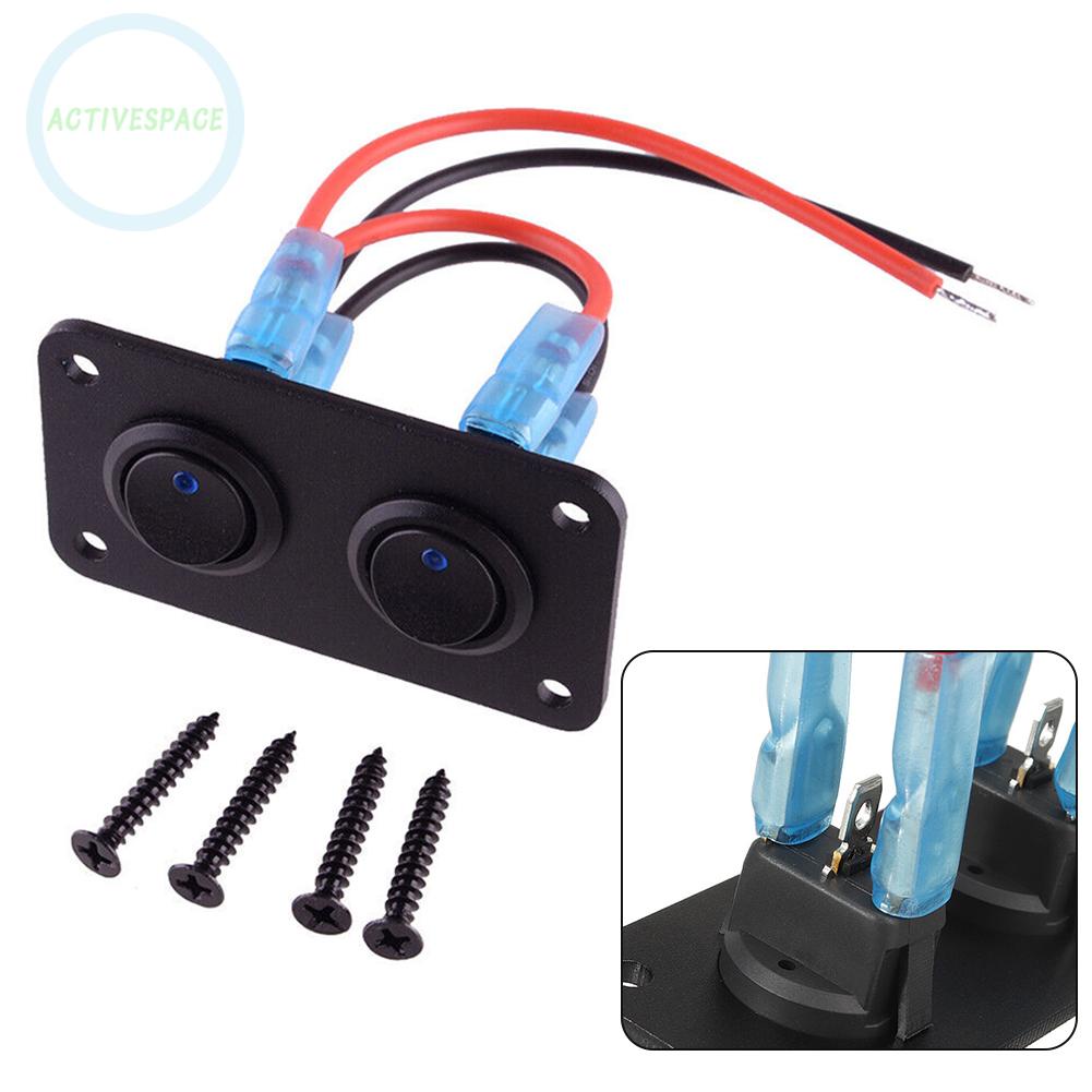 1 Bảng Công Tắc Chống Thấm Nước Màu Đen 12-24V Kích Thước 72 * 40mm