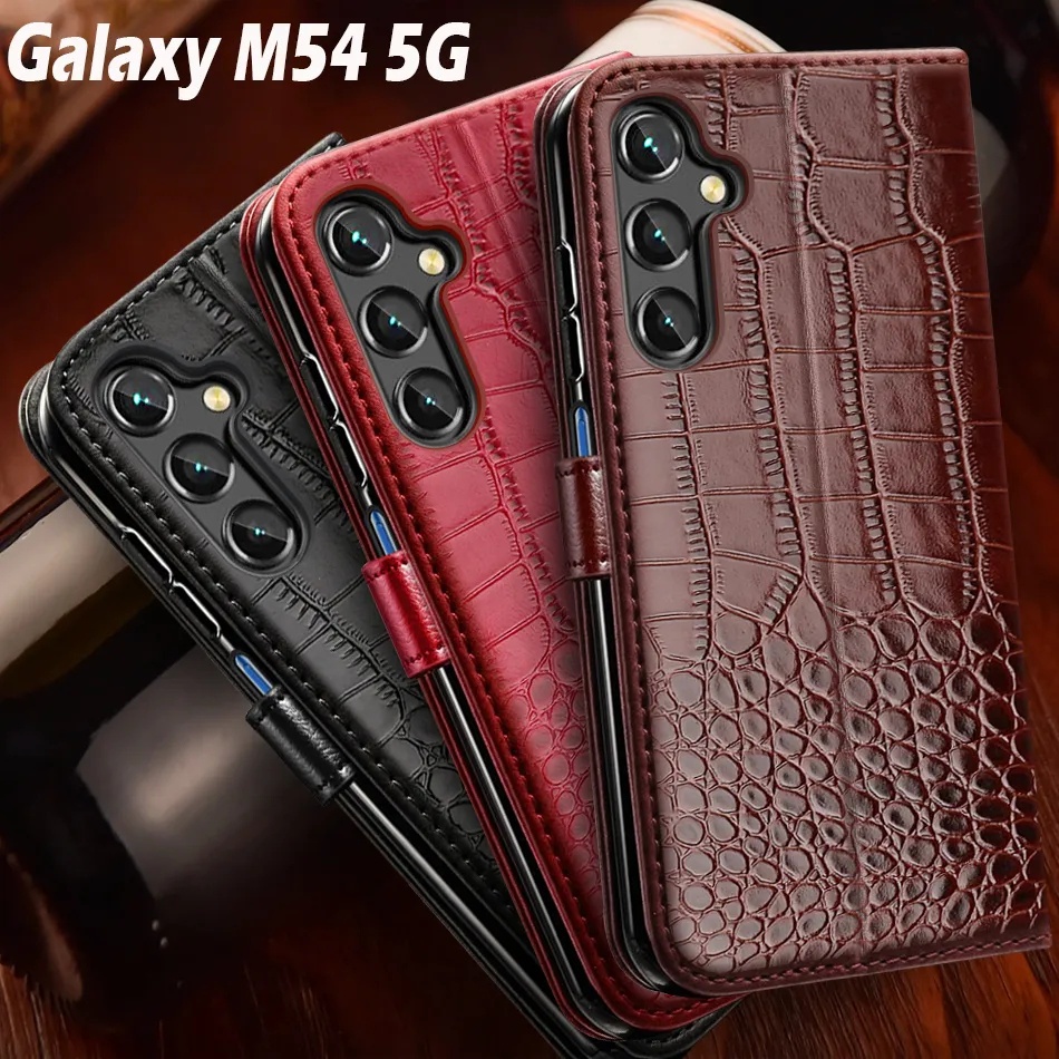 Ốp Bao Da Điện Thoại Từ Tính Tích Hợp Ví Và Giá Đỡ Dành Cho Samsung Galaxy M54 5G M54 5G