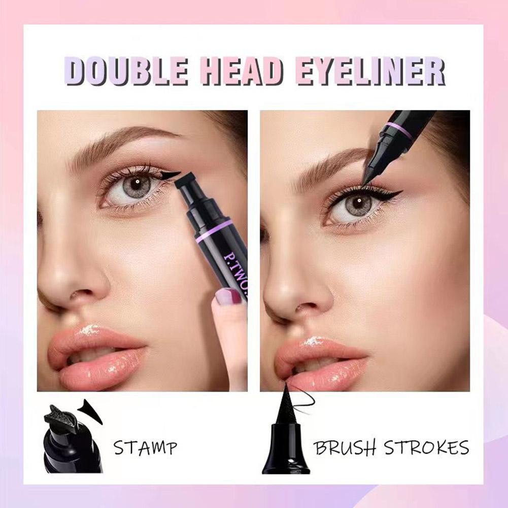Bút Kẻ Mắt Hai Đầu Dạng Lỏng Không Thấm Nước Đậm Sắc Tố U0I5 P.TWO.P