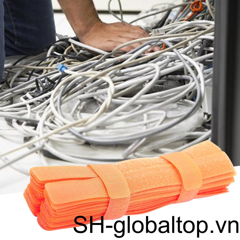 Set 50 Dây Quấn Dây Cáp 7 Inch Màu Đen Có Thể Tái Sử Dụng