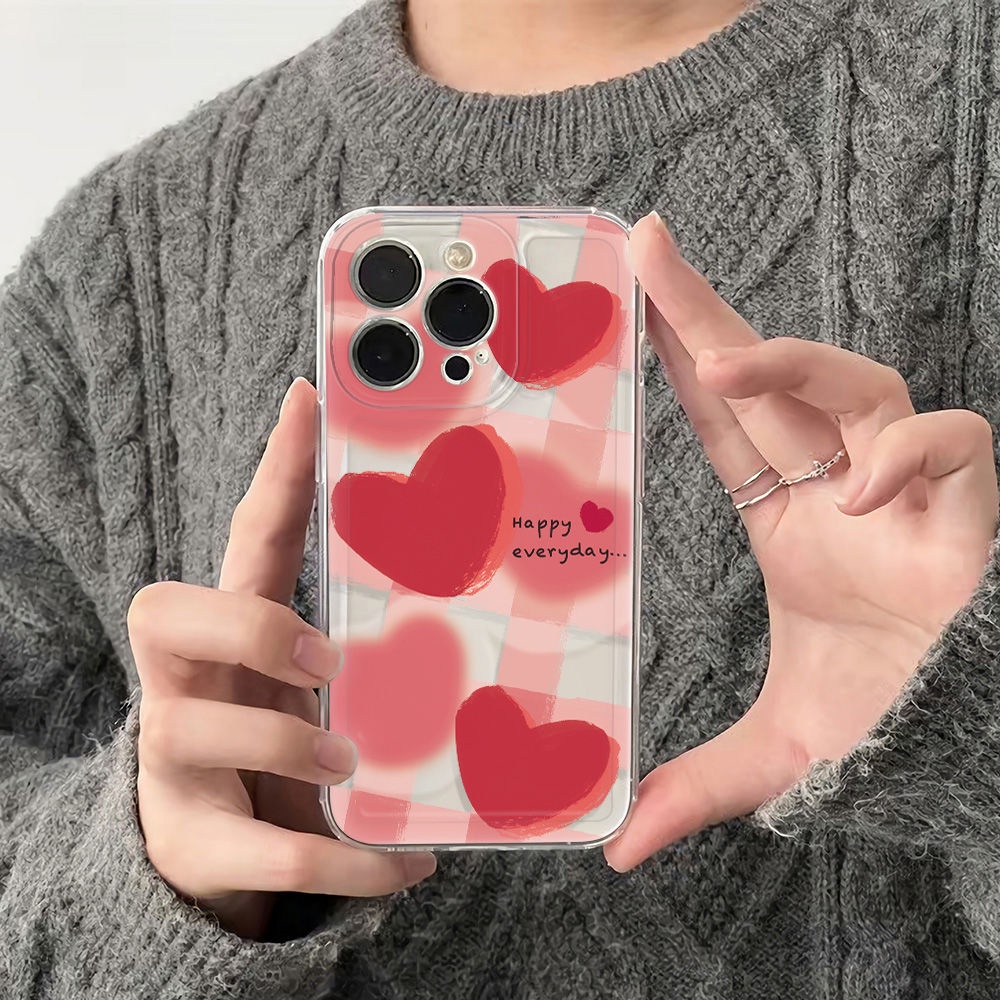 ✅Ốp Điện Thoại Mềm Chống Sốc Hình Trái Tim 13 Phong Cách 78iPhone12 plus 116Inmax iPhone 14pro 7C2G