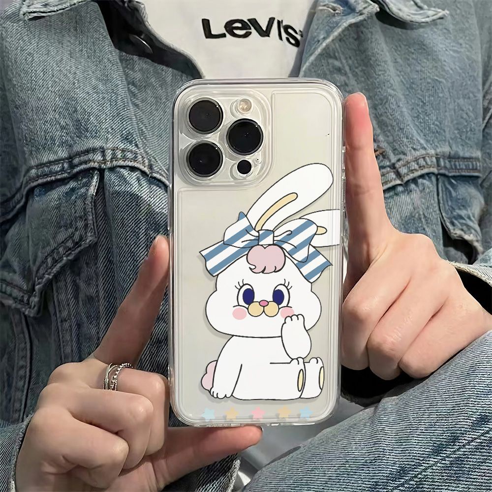 ✅Ốp Điện Thoại Dẻo Họa Tiết Hoạt Hình Thỏ Dễ Thương Chống Sốc Cho iPhone12 KKZH plus78 14pro13 6Inmax11