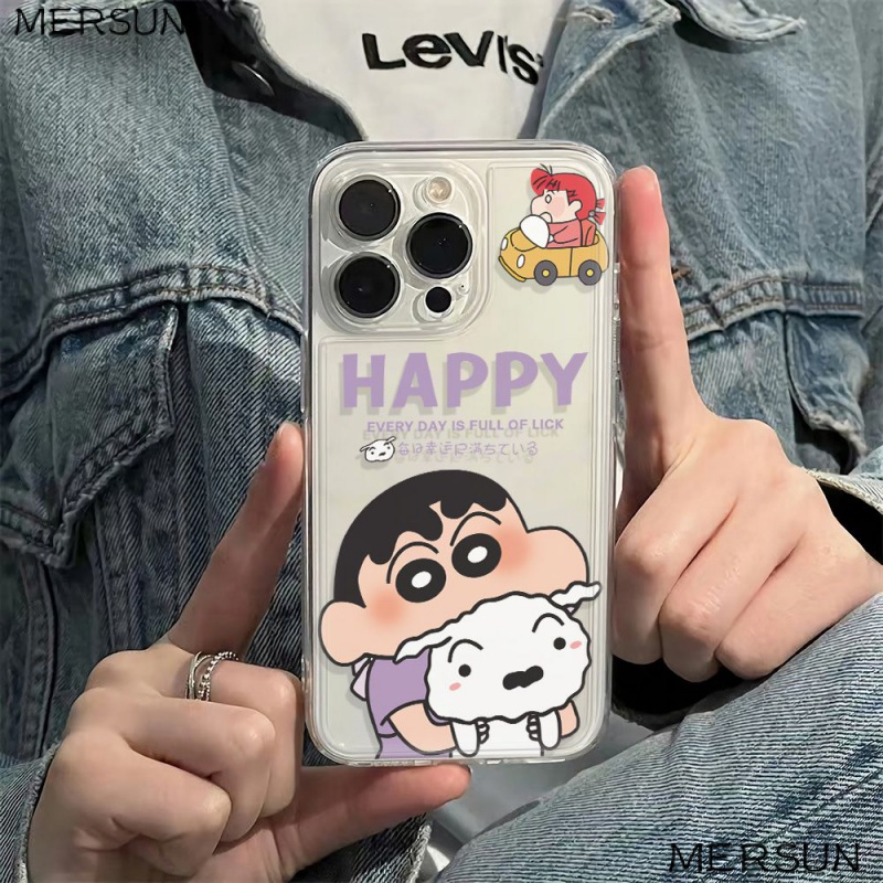 ✅Plus Ốp Điện Thoại Mềm Chống Sốc In Hình Shin-Chan Cho Iphone 14Pro 6In 11 Max 78Iphone 12 13 Xiaobai Ouki