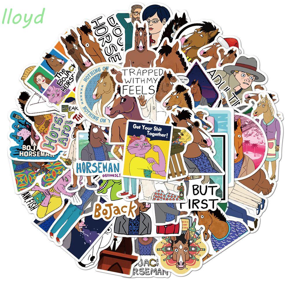 Bộ 50 Sticker Hoạt Hình Chống Thấm Nước Trang Trí Ván Trượt