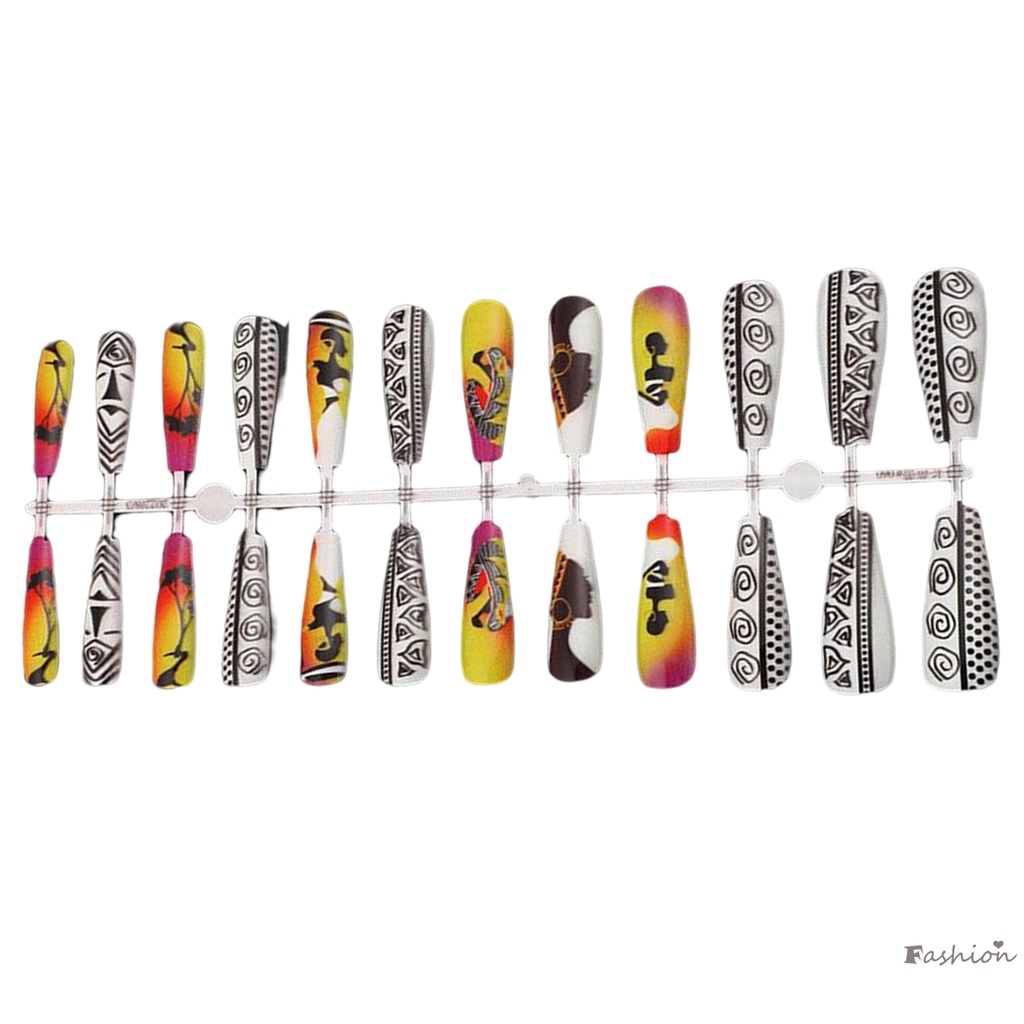 Bộ 24 Móng Tay Giả Thời Trang Tái Sử Dụng Được