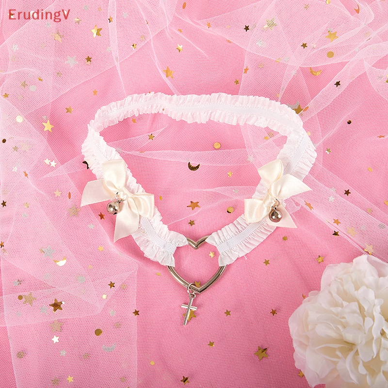 [ErudingV] Đai Nịt Bít Tất Ren Co Giãn Thắt Nơ Trái Tim Lolita Chéo Chân Hóa Trang [Mới]