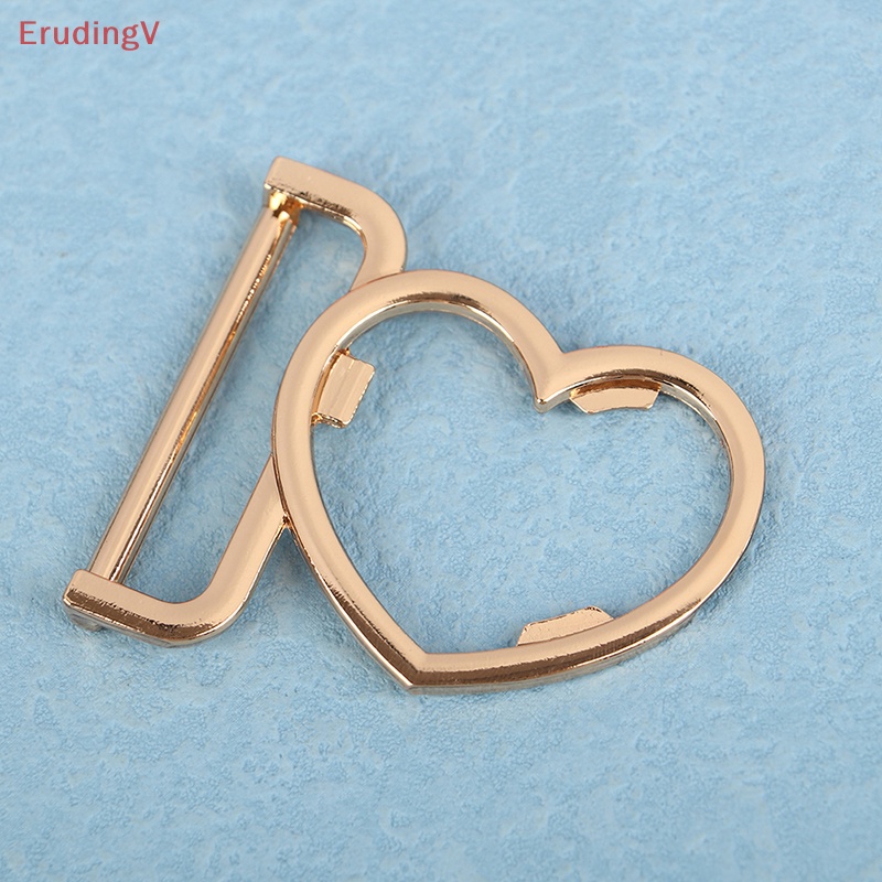 Khóa Cài Hình Trái Tim Bằng Hợp Kim Màu Vàng Bạc 30 / 40mm Chuyên Dụng Cho Dây Nịt / Áo Khoác / Da