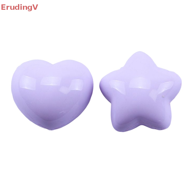 [ErudingV] Set 10 Kẹp Tóc Resin Hình Ngôi Sao / Trái Tim Dễ Thương Bằng Nhựa Resin Tự Làm Thủ Công Mỹ Nghệ Trang Sức [Mới]