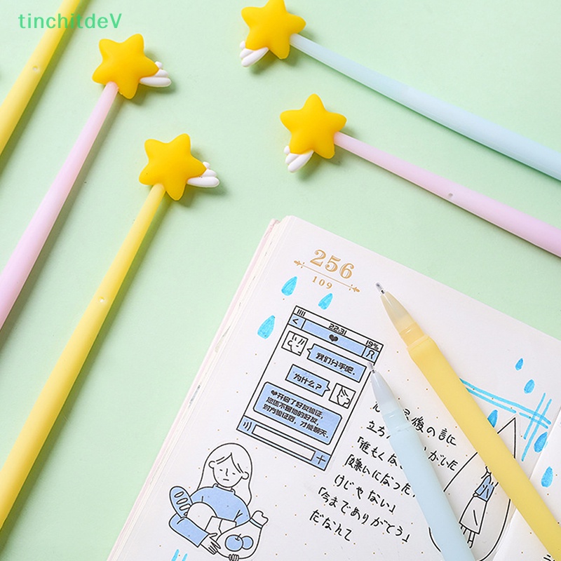 1 Cây Bút Mực Gel Ngòi 0.5mm Bằng Silicon Họa Tiết Ngôi Sao Hoạt Hình Dễ Thương Sáng Tạo