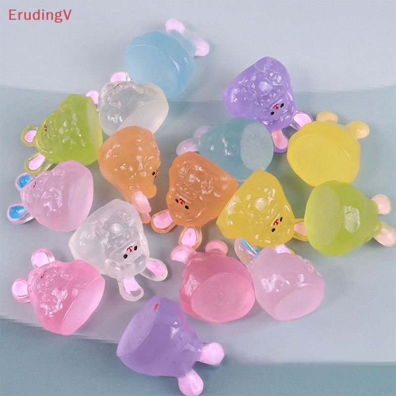 Set 2 Mô Hình Thỏ Dạ Quang Dễ Thương Trang Trí Nhà Cửa / Xe Hơi